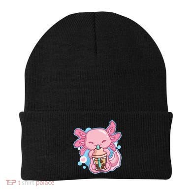 Boba Tea Bubble Tea Milk Tea Anime Axolotl  Beanie