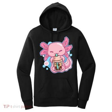Boba Tea Bubble Tea Milk Tea Anime Axolotl  Women's Hoodie