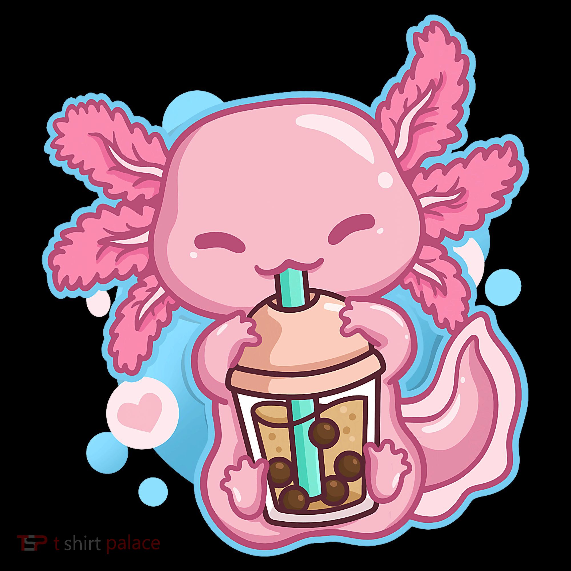 Boba Tea Bubble Tea Milk Tea Anime Axolotl  Women's Hoodie