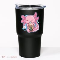 Boba Tea Bubble Tea Milk Tea Anime Axolotl  Tumbler thumb 0