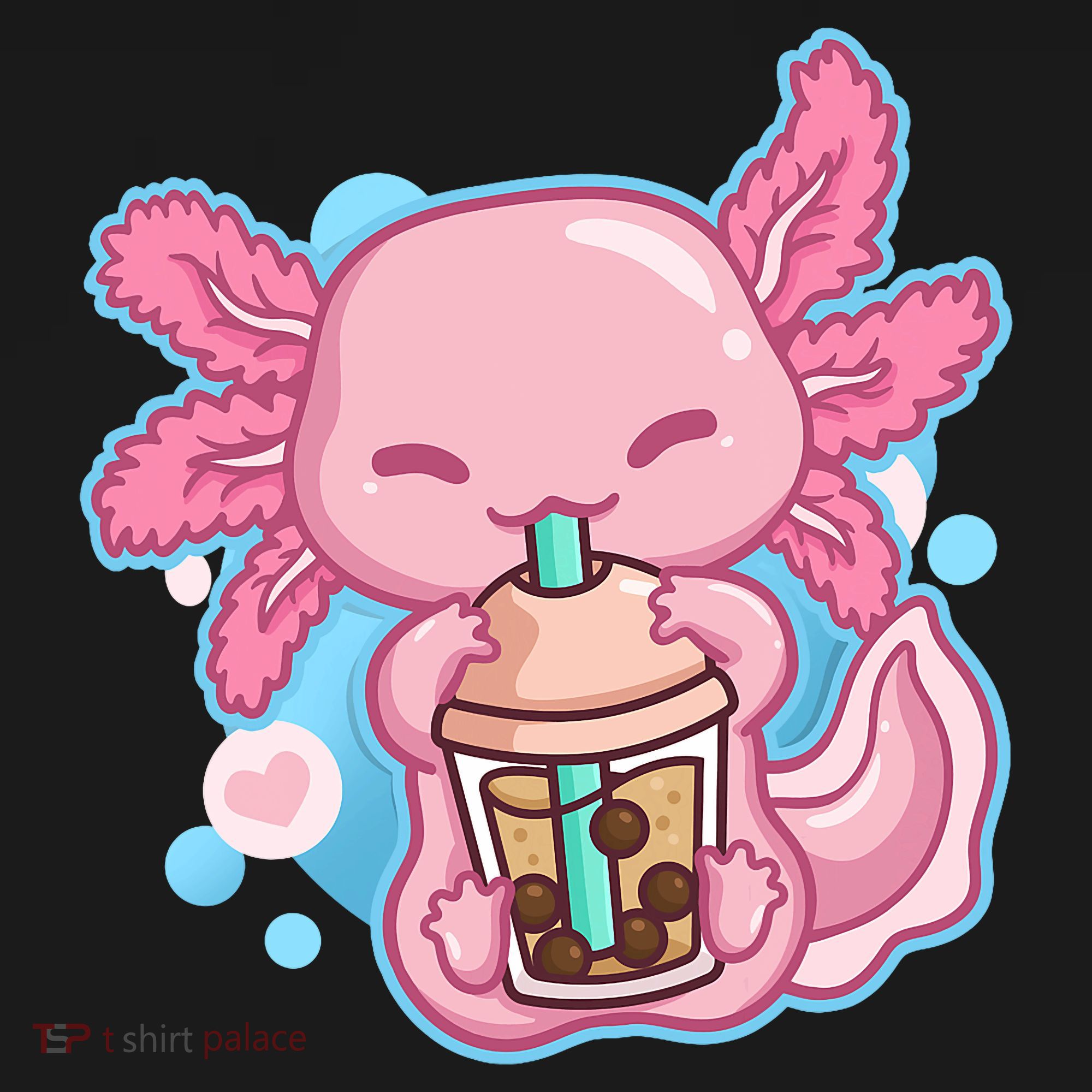 Boba Tea Bubble Tea Milk Tea Anime Axolotl  Mousepad