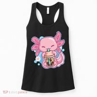 Boba Tea Bubble Tea Milk Tea Anime Axolotl  Women's Tank Top thumb 0