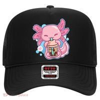 Boba Tea Bubble Tea Milk Tea Anime Axolotl  Hat thumb 0