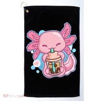 Boba Tea Bubble Tea Milk Tea Anime Axolotl  Golf Towel thumb 0