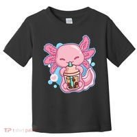 Boba Tea Bubble Tea Milk Tea Anime Axolotl  Toddler T-Shirt thumb 0