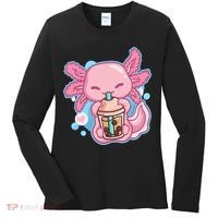 Boba Tea Bubble Tea Milk Tea Anime Axolotl  Women's Long Sleeve Shirt thumb 0