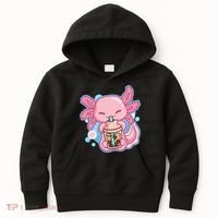 Boba Tea Bubble Tea Milk Tea Anime Axolotl  Kids Hoodie thumb 0