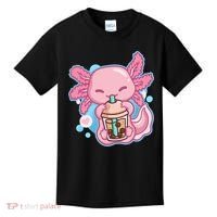 Boba Tea Bubble Tea Milk Tea Anime Axolotl  Kids T-Shirt thumb 0
