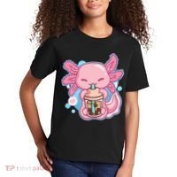 Boba Tea Bubble Tea Milk Tea Anime Axolotl  Kids T-Shirt thumb 2