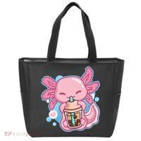 Boba Tea Bubble Tea Milk Tea Anime Axolotl  Tote Bag thumb 0