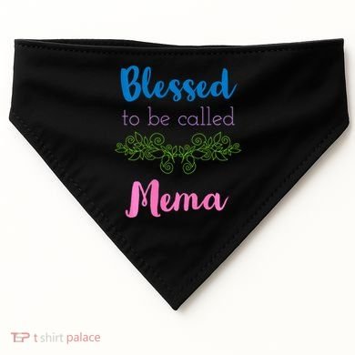 Blessed To Be Called Mema MotherS Day USA-Made Doggie Bandana