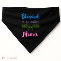 Blessed To Be Called Mema MotherS Day USA-Made Doggie Bandana thumb 0