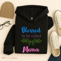 Blessed To Be Called Mema MotherS Day Hoodie thumb 4