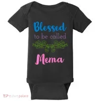 Blessed To Be Called Mema MotherS Day Baby Bodysuit thumb 0
