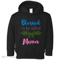 Blessed To Be Called Mema MotherS Day Toddler Hoodie thumb 0
