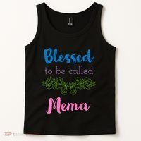 Blessed To Be Called Mema MotherS Day Tank Top thumb 2