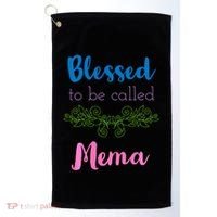 Blessed To Be Called Mema MotherS Day Golf Towel thumb 0