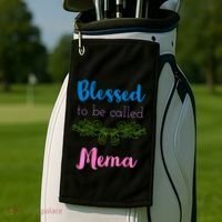 Blessed To Be Called Mema MotherS Day Golf Towel thumb 2