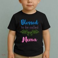 Blessed To Be Called Mema MotherS Day Toddler T-Shirt thumb 2