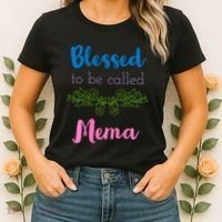 Blessed To Be Called Mema MotherS Day Women's T-Shirt thumb 2