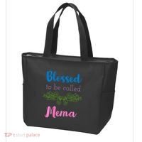 Blessed To Be Called Mema MotherS Day Tote Bag thumb 3
