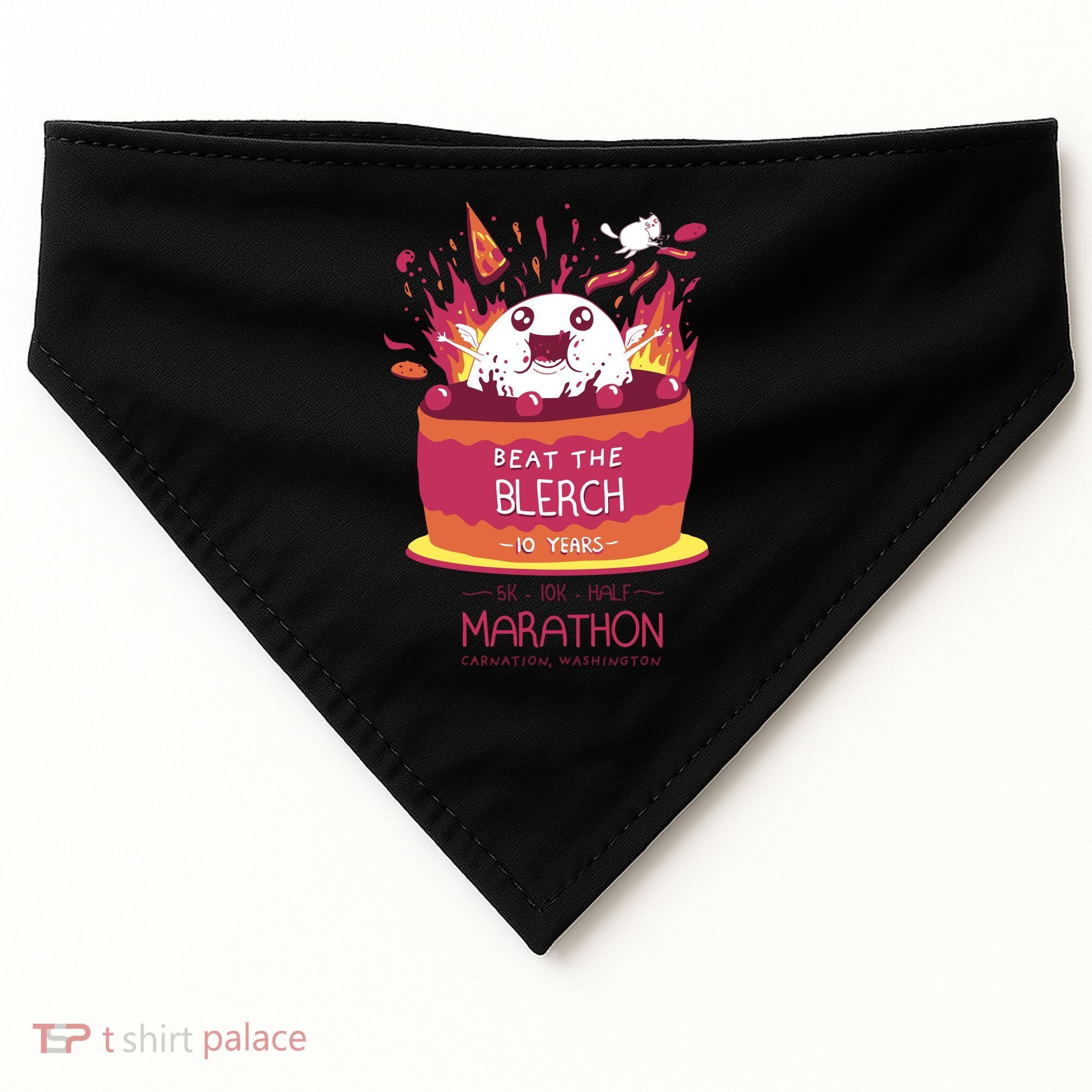 Beat The Blerch 10 Years Marathon Carnation Washington USA-Made Doggie Bandana