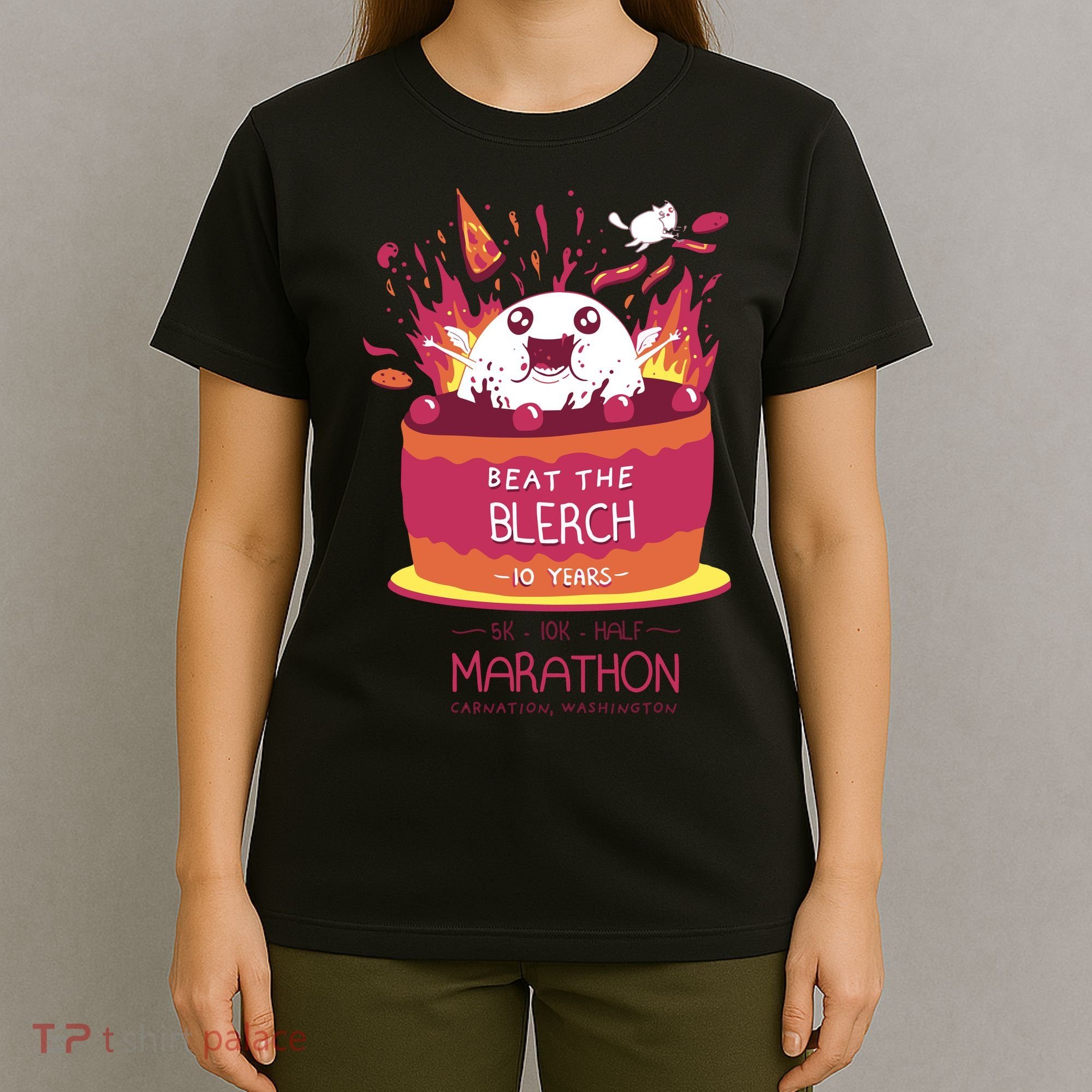 Beat The Blerch 10 Years Marathon Carnation Washington T-Shirt