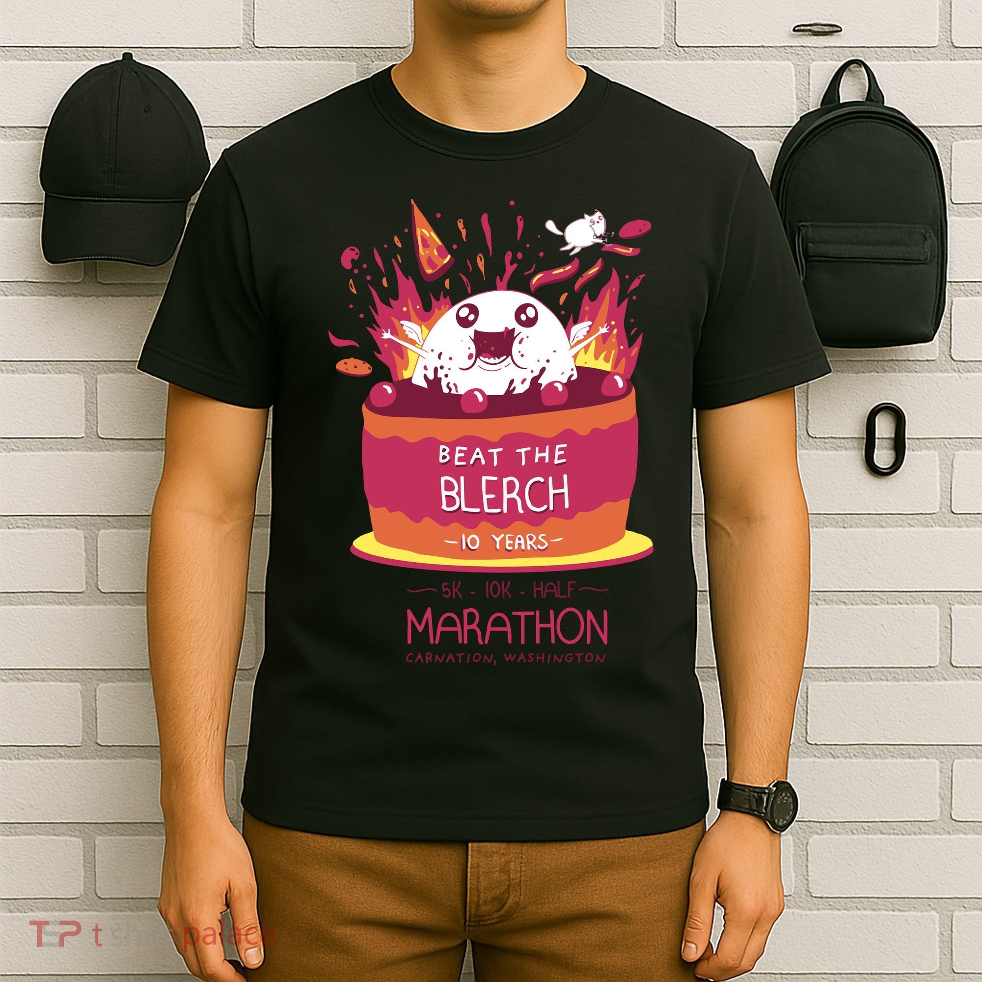 Beat The Blerch 10 Years Marathon Carnation Washington T-Shirt