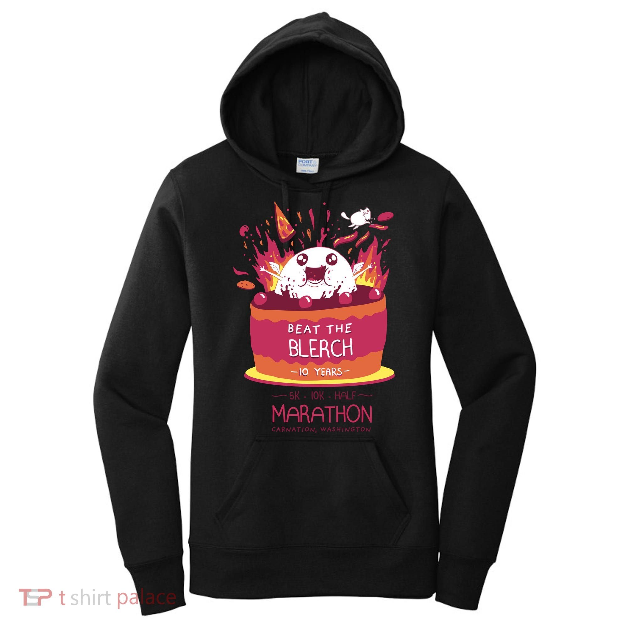 Beat The Blerch 10 Years Marathon Carnation Washington Women's Hoodie