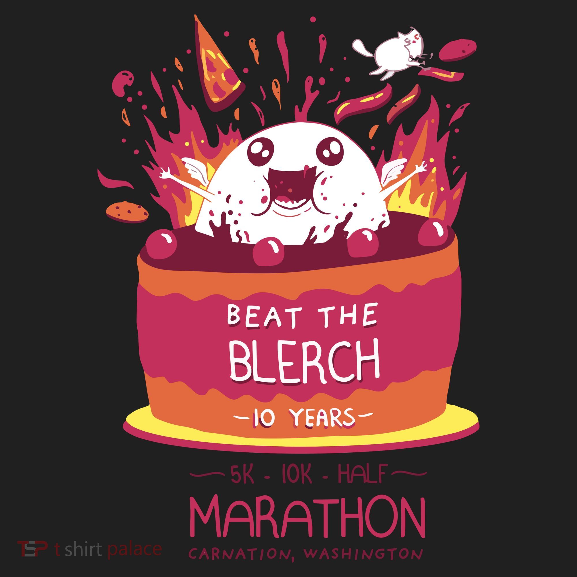 Beat The Blerch 10 Years Marathon Carnation Washington Hat