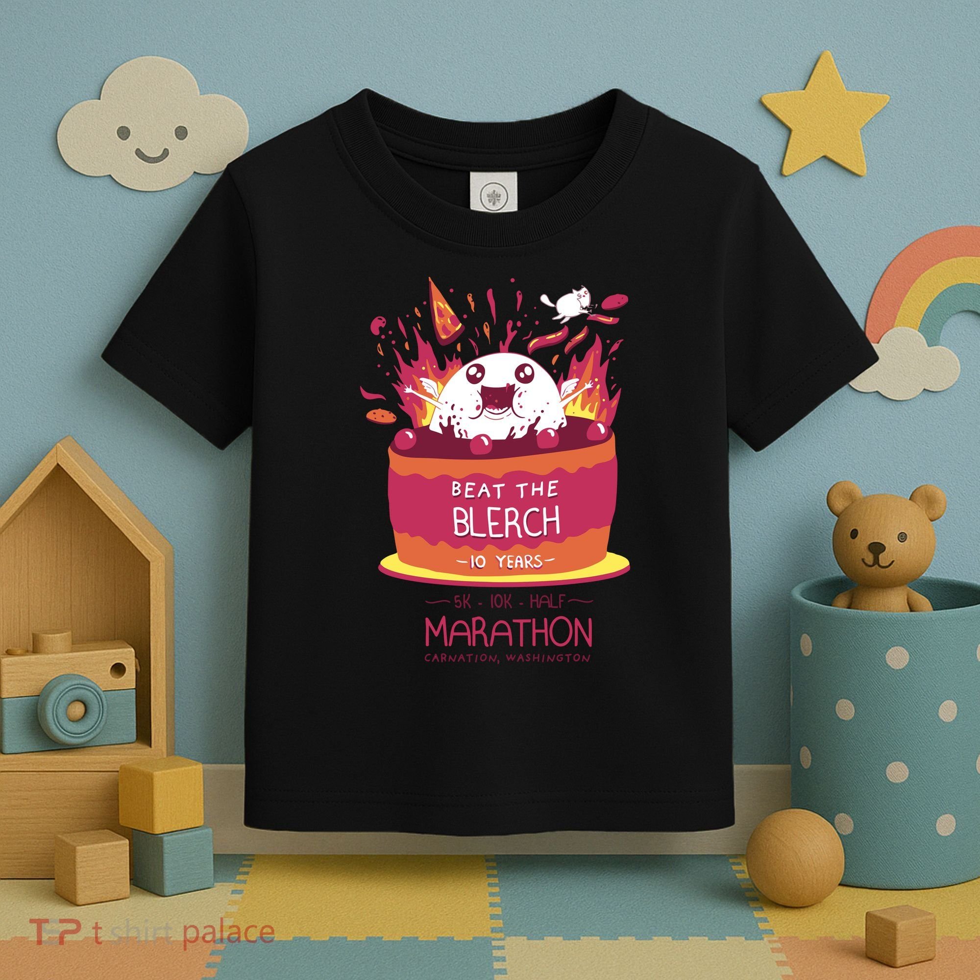 Beat The Blerch 10 Years Marathon Carnation Washington Toddler T-Shirt