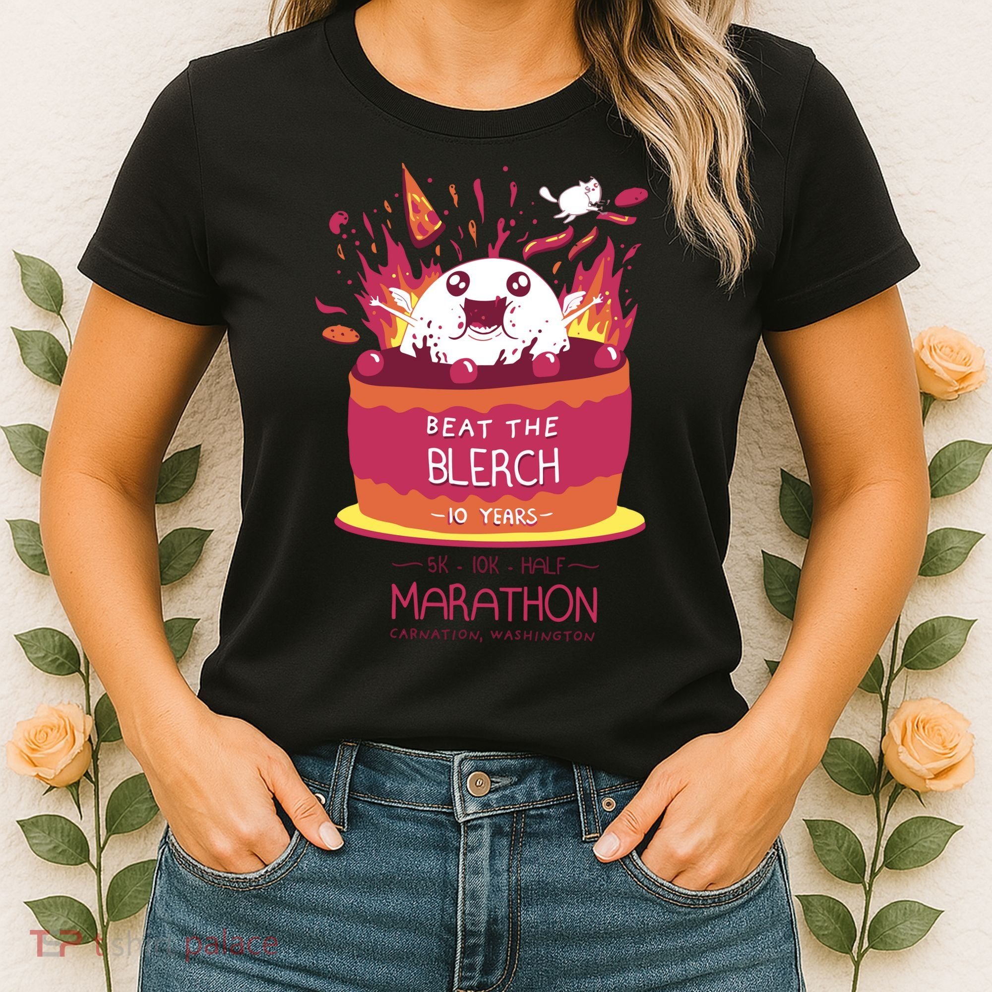 Beat The Blerch 10 Years Marathon Carnation Washington Women's T-Shirt