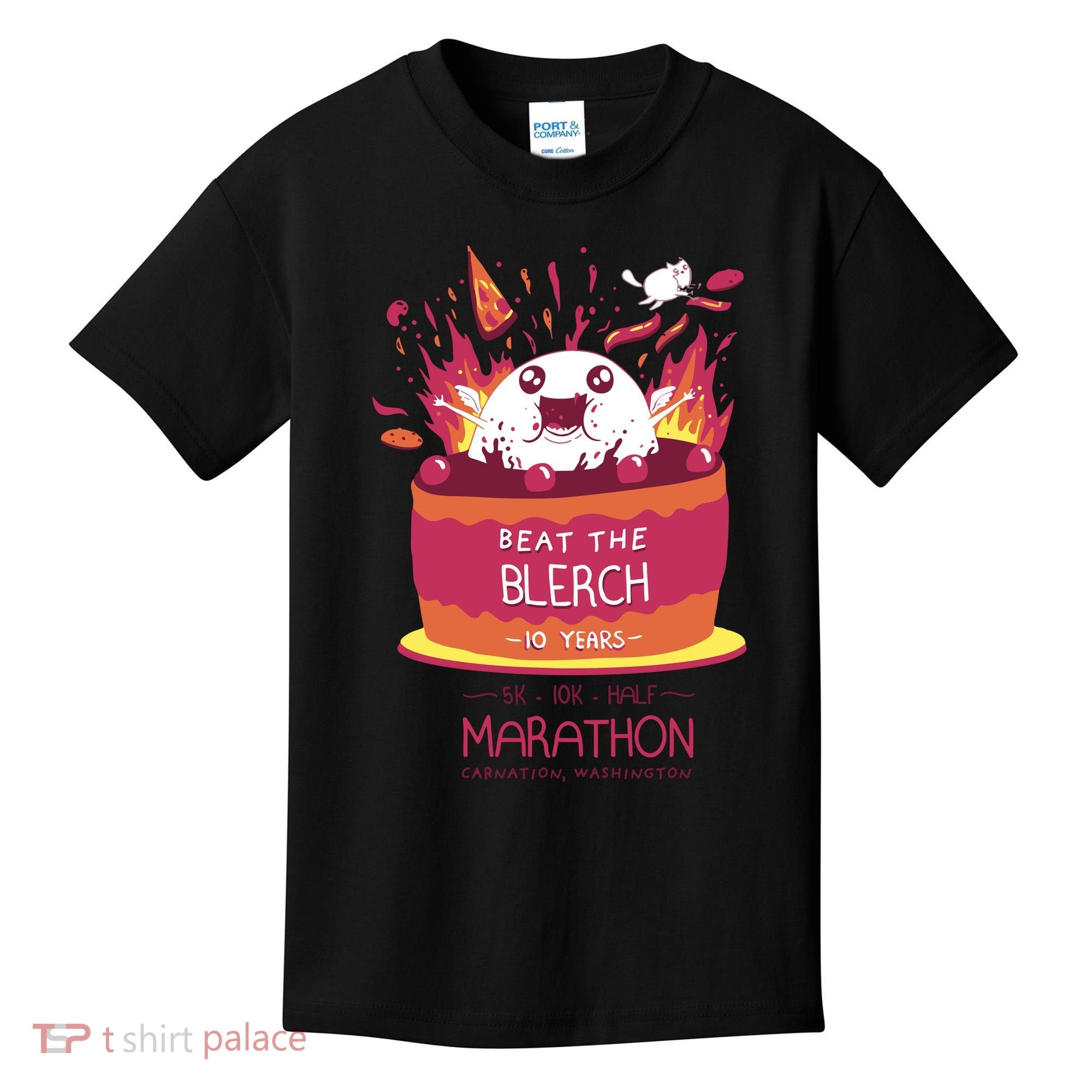 Beat The Blerch 10 Years Marathon Carnation Washington Kids T-Shirt