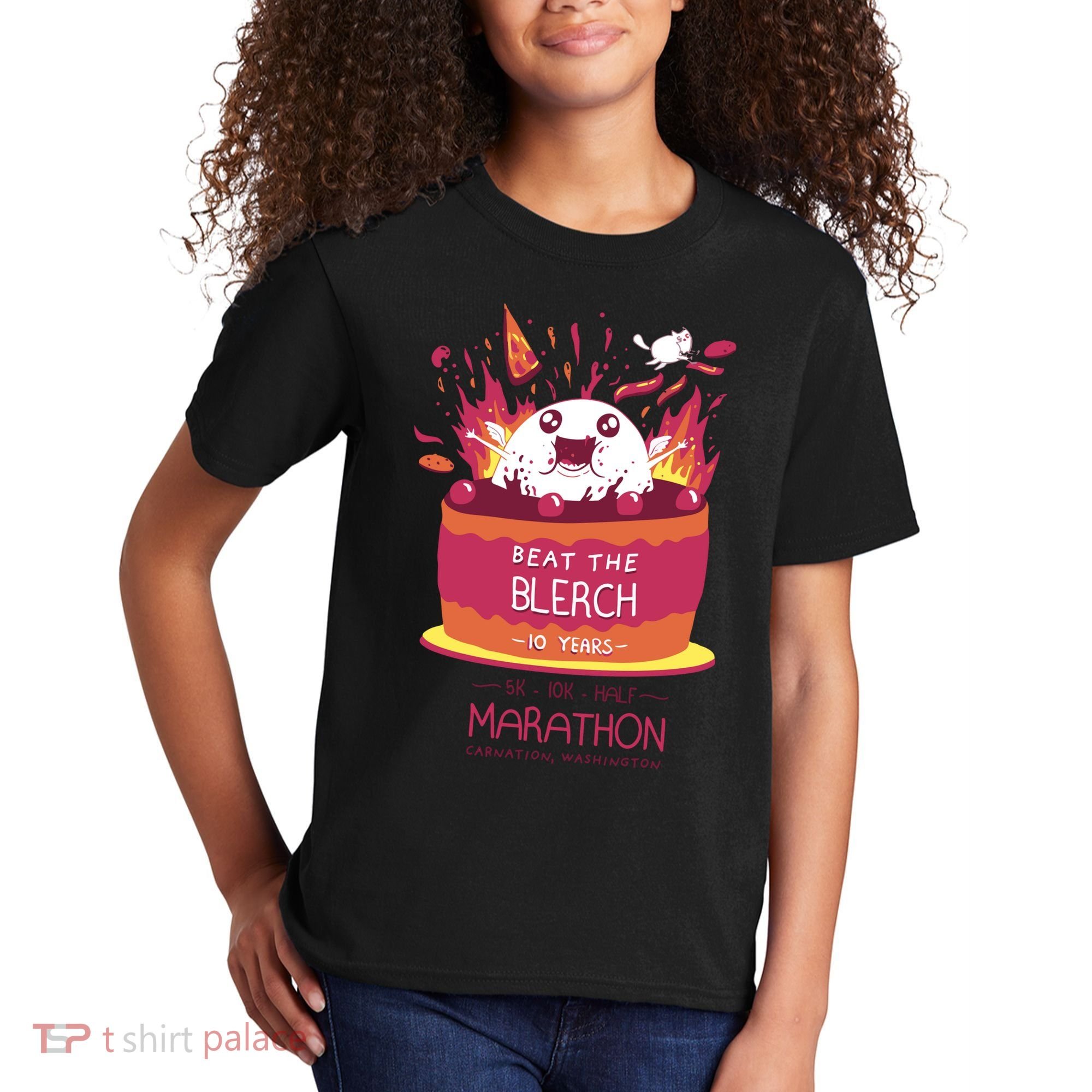 Beat The Blerch 10 Years Marathon Carnation Washington Kids T-Shirt