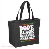 Behavior Technician BCBA ABA Dope Black Behavior Analyst Tote Bag thumb 2
