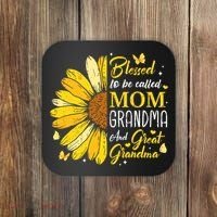Blessed To Be Called Mom Grandma Great Grandma Mother's Day Coaster thumb 0