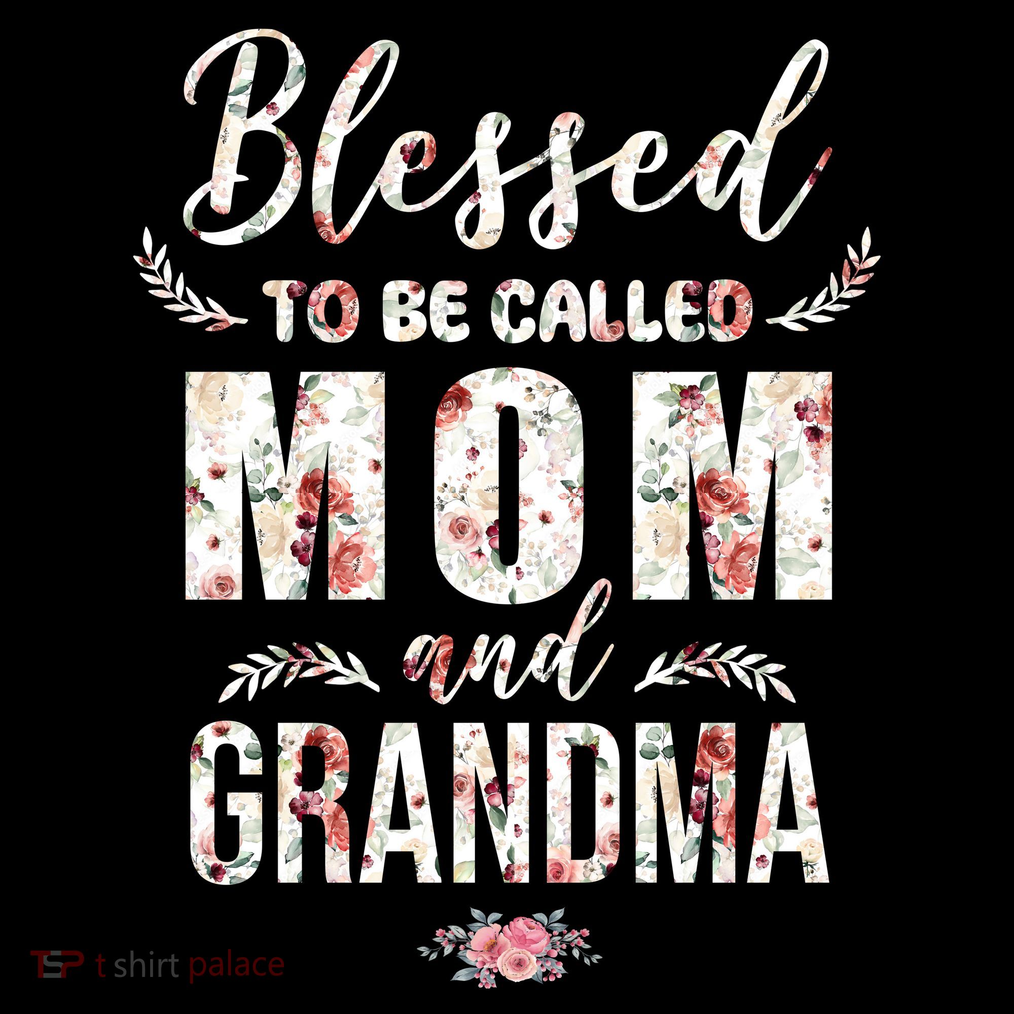 Blessed To Be Called Mom And Grandma Floral Coffee Mug