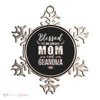 Blessed To Be Called Mom And Grandma Floral Ornament thumb 0