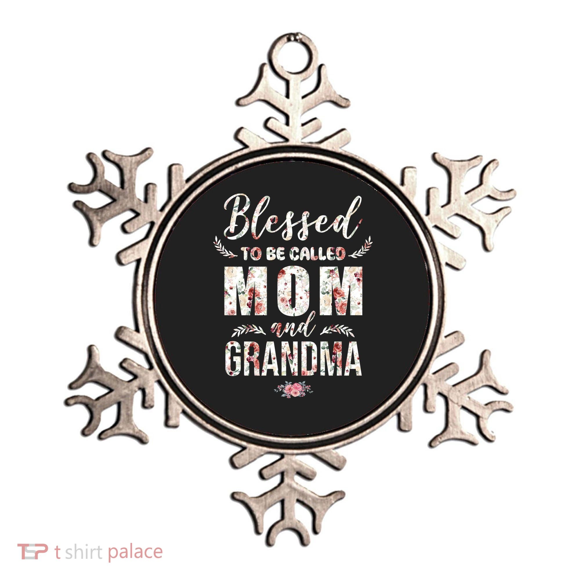 Blessed To Be Called Mom And Grandma Floral Ornament