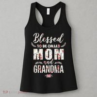 Blessed To Be Called Mom And Grandma Floral Women's Tank Top thumb 3