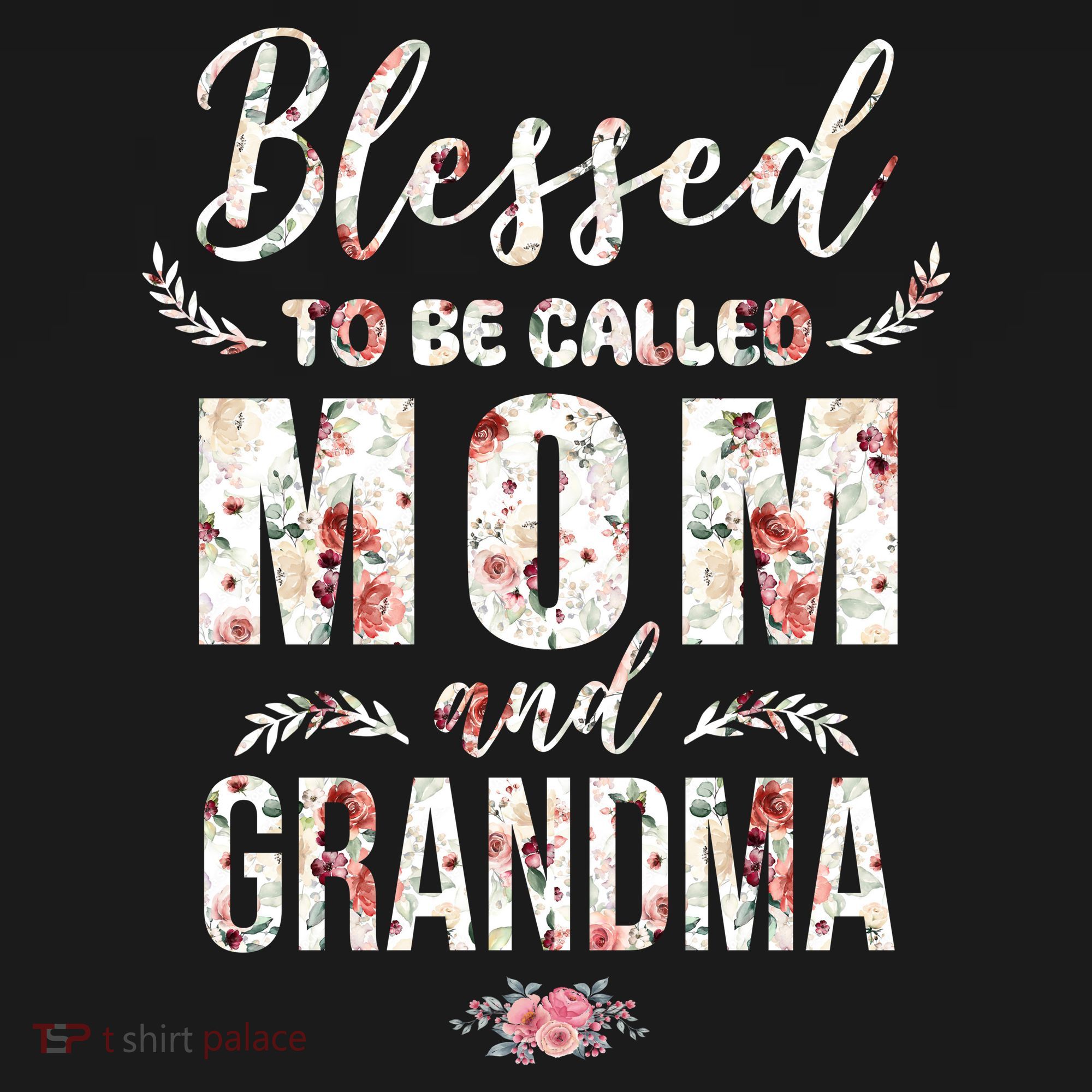 Blessed To Be Called Mom And Grandma Floral Tank Top
