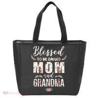 Blessed To Be Called Mom And Grandma Floral Tote Bag thumb 0