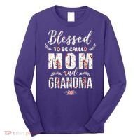 Blessed To Be Called Mom And Grandma Floral Long Sleeve Shirt thumb 0