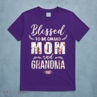Blessed To Be Called Mom And Grandma Floral T-Shirt thumb 5