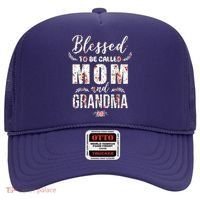 Blessed To Be Called Mom And Grandma Floral Hat thumb 0