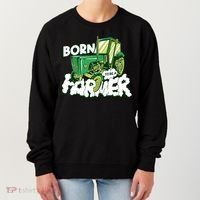 Born To Be A Farmer Tractor Farmer Meaningful Gift Women's Sweatshirt thumb 0