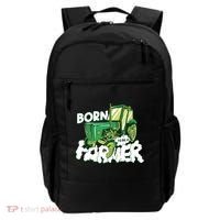 Born To Be A Farmer Tractor Farmer Meaningful Gift Backpack thumb 0