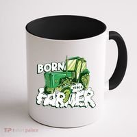 Born To Be A Farmer Tractor Farmer Meaningful Gift Coffee Mug thumb 1