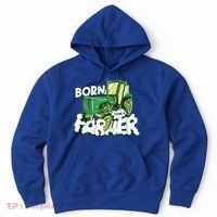 Born To Be A Farmer Tractor Farmer Meaningful Gift Hoodie thumb 0