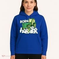 Born To Be A Farmer Tractor Farmer Meaningful Gift Hoodie thumb 5